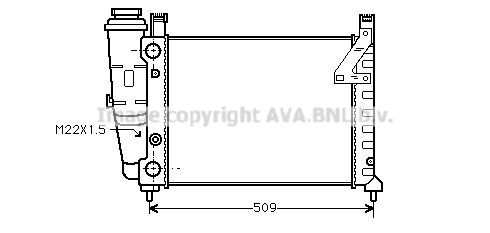 AVA QUALITY COOLING Радиатор, охлаждение двигателя FTA2040